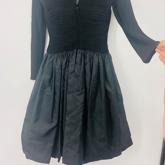 ✨ Stunning Retro Vintage 80s Prom Party Dress Long Sleeve Kevin Hall Couture - Picture 4 of 10